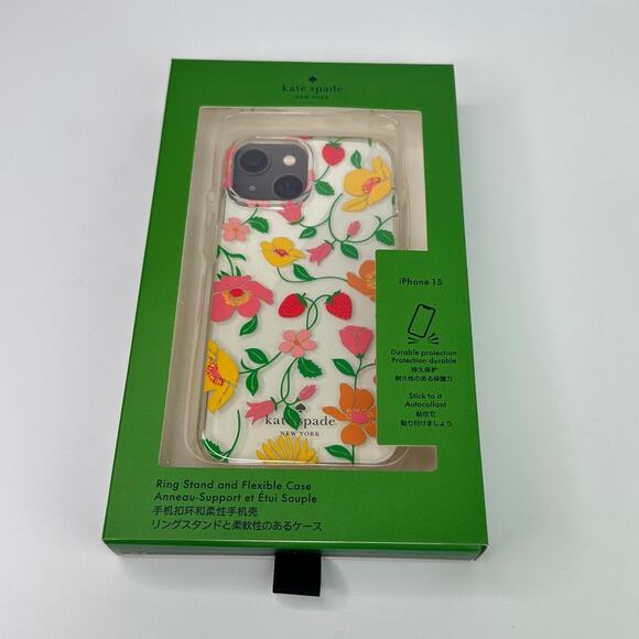 Kate Spade Strawberry Garden Iphone 15 Case - Picture 1 of 8